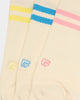 Perfect Pairs PP1 2UP Pastal Sock 3 Pack Off White/Multi-Coloured