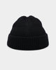 Goat Crew Fisherman Ribbed Knit Staple Beanie Black