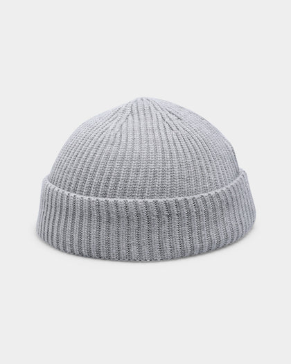 Goat Crew Fisherman Ribbed Knit Staple Beanie Grey