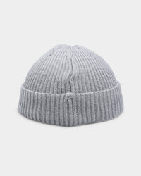 Goat Crew Fisherman Ribbed Knit Staple Beanie Grey