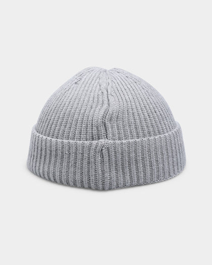 Goat Crew Fisherman Ribbed Knit Staple Beanie Grey