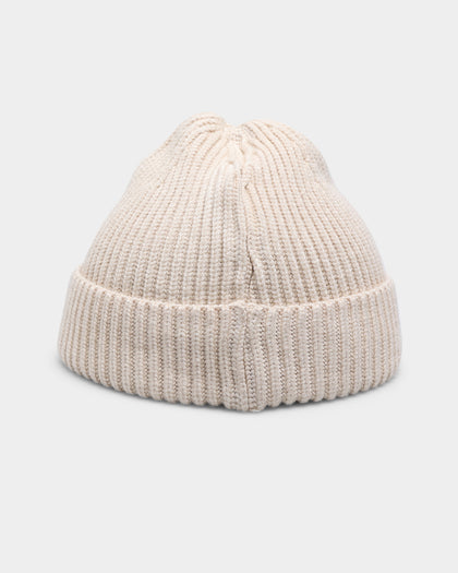 Goat Crew Fisherman Ribbed Knit Staple Beanie Tan