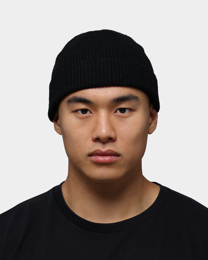 Goat Crew Fisherman Waffle Knit Staple Beanie Black