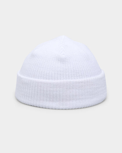 Goat Crew Fisherman Waffle Knit Staple Beanie White