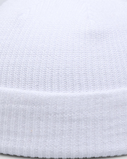 Goat Crew Fisherman Waffle Knit Staple Beanie White