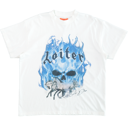 Loiter Ride Or Die Vintage T-Shirt Off White