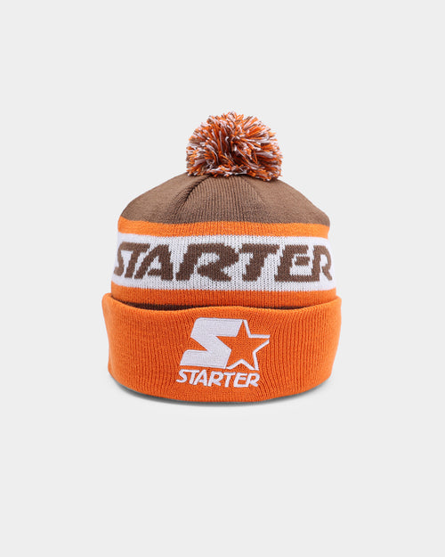 Starter Mid Season Pom Beanie Brown/Orange