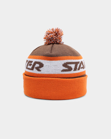 Starter Mid Season Pom Beanie Brown/Orange