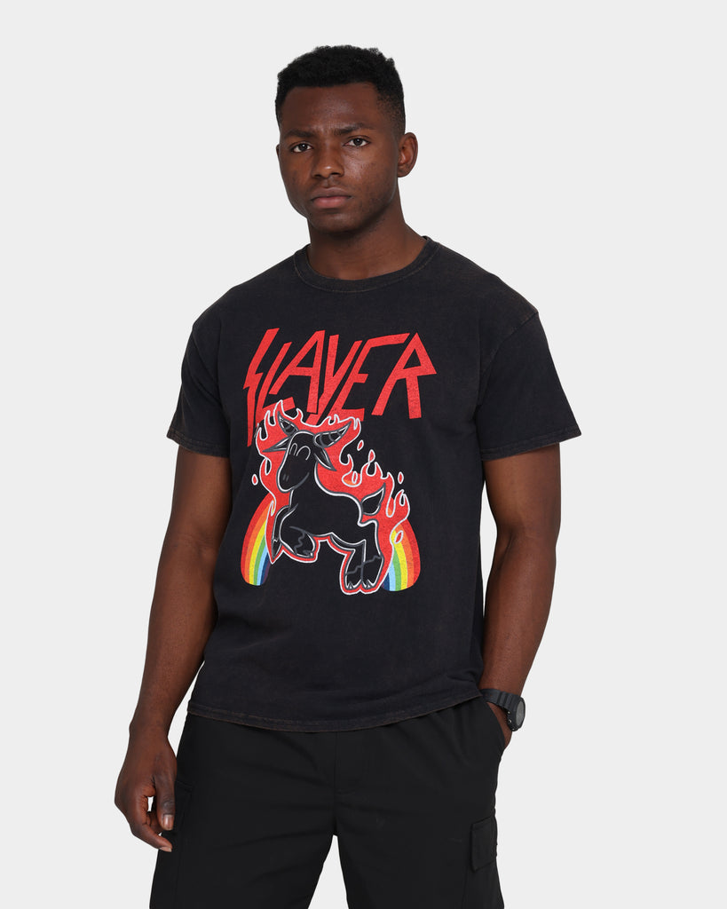 Slayer Rainbow Goat Vintage T-Shirt Black Wash | Culture