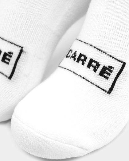 Carré Men's Classique No Show Sock 3 Pack Black/White