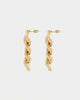 Raising Hell Women's Cuban Chain Earrings Gold