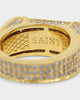 Saint Morta Rectangle Iced Ring Iced Gold