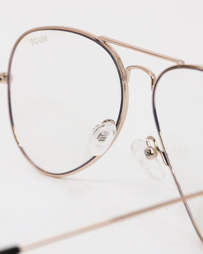 NUQE Rolla Bluelight Glasses Gold/Bluelight