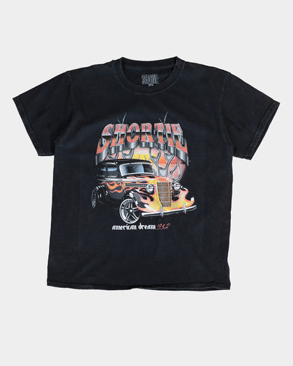 Shortie Kid's Hot Rod T-Shirt Black