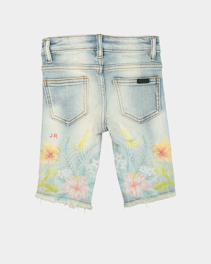 Hause Of JR Kid's Garden Denim Shorts Blue