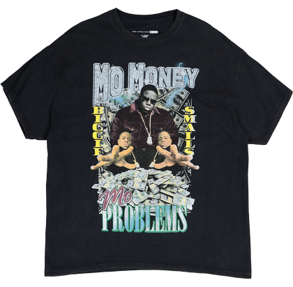 NOTORIOUS B.I.G Mo Money Vintage T-Shirt Black Wash