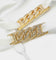 Raising Hell Women's Iced Cuban Shoe Charm Gold