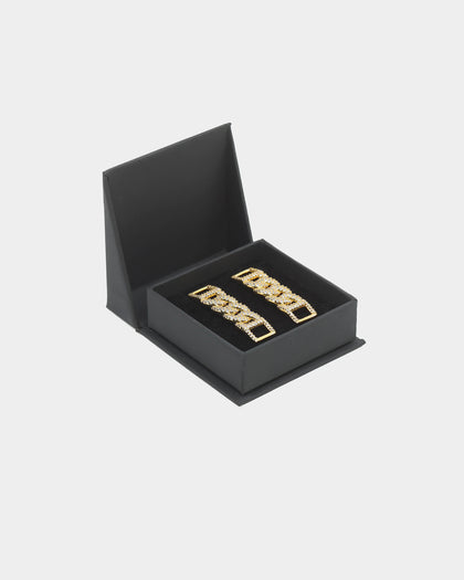 Raising Hell Women's Iced Cuban Shoe Charm Gold