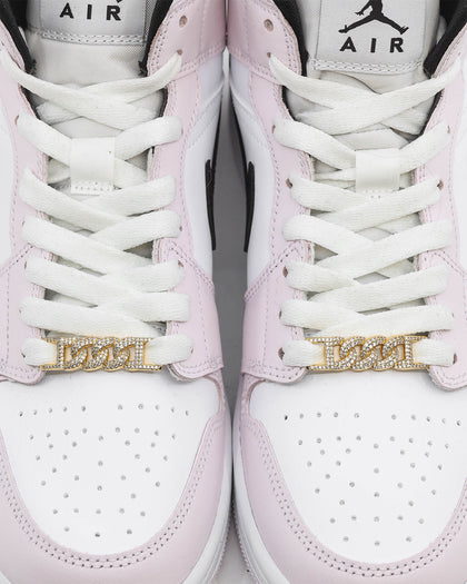 Raising Hell Women's Iced Cuban Shoe Charm Gold