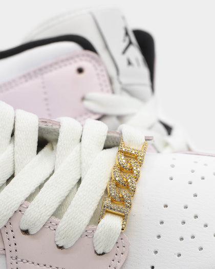 Raising Hell Women's Iced Cuban Shoe Charm Gold