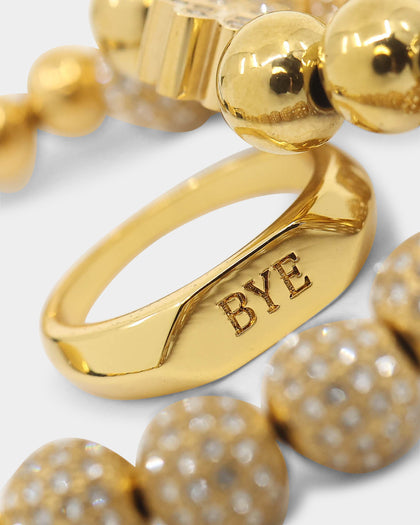 Raising Hell Women's Text Bye Ring Gold