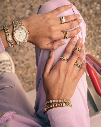 Raising Hell Women's Text Bye Ring Gold