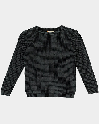 EN ES Kid's Shuffle Knit Jumper Washed Black