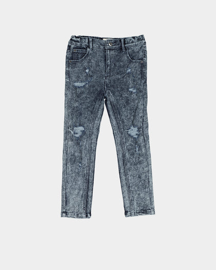 EN ES Kid's Mini Denim Jeans Blue Acidwash