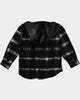 EN ES Kids' Mini Hooded Button Up Shirt Black/White