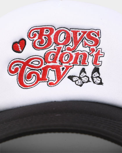 Goat Crew Boys Don't Cry Trucker Snapback White/Black