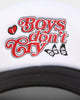 Goat Crew Boys Don't Cry Trucker Snapback White/Black