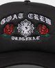 Goat Crew Metal Trucker Snapback Black