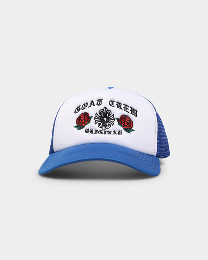 Goat Crew Metal Trucker Snapback White/Blue