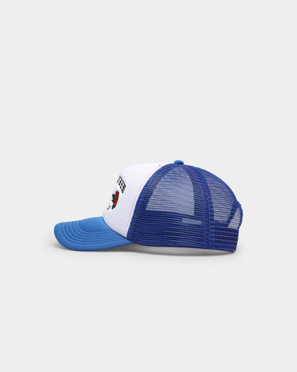 Goat Crew Metal Trucker Snapback White/Blue