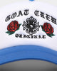 Goat Crew Metal Trucker Snapback White/Blue