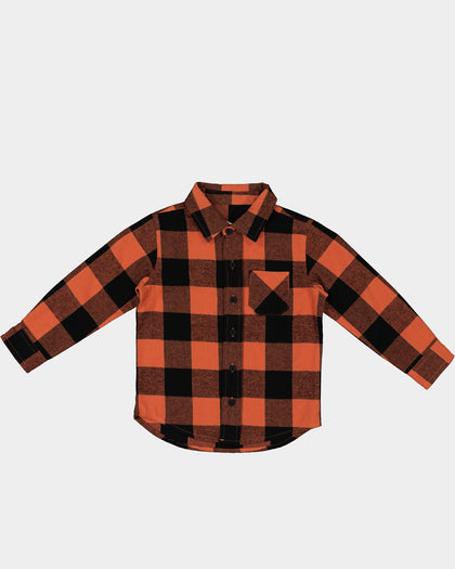 EN ES KIDS Kids' Mini Flannel Shirt Orange