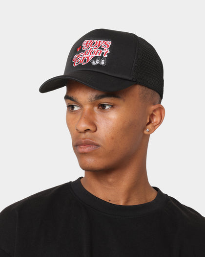 Goat Crew Boys Don't Cry Trucker Snapback Black