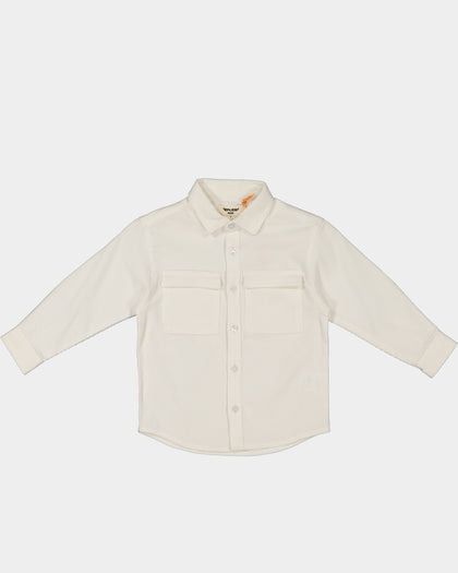 EN ES KIDS Kids' Style Long Sleeve Button Up Shirt Beige