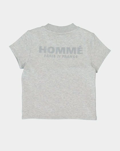 Lil Homme Kids' Motion Oversized Short Sleeve T-Shirt Set Grey/Black