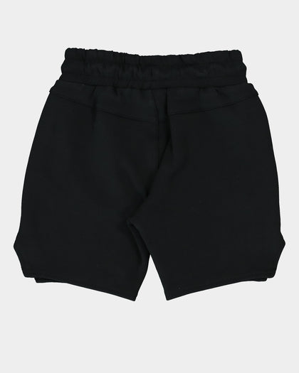 Lil Homme Kids' Motion Oversized Short Sleeve T-Shirt Set Grey/Black