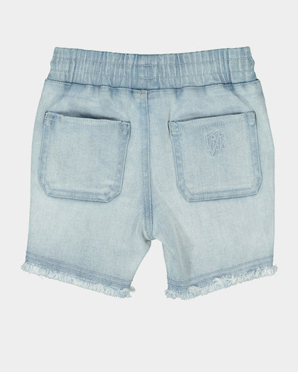 EN ES KIDS Kids' Distressed Denim Shorts Light Blue Denim
