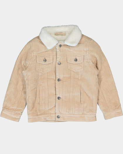 EN ES KIDS Kids' Realist Cord Sherpa Jacket Beige
