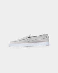 Saint Morta Hemisphere Suede Slip On Loafer Light Grey/White