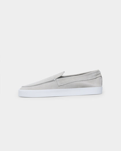 Saint Morta Hemisphere Suede Slip On Loafer Light Grey/White