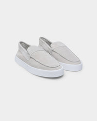 Saint Morta Hemisphere Suede Slip On Loafer Light Grey/White