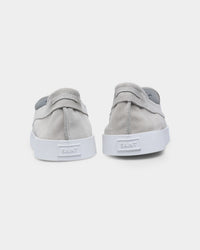 Saint Morta Hemisphere Suede Slip On Loafer Light Grey/White