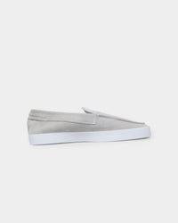 Saint Morta Hemisphere Suede Slip On Loafer Light Grey/White