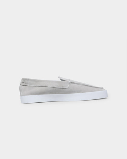 Saint Morta Hemisphere Suede Slip On Loafer Light Grey/White