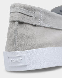 Saint Morta Hemisphere Suede Slip On Loafer Light Grey/White