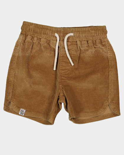 EN ES Kid's Realist Cord Shorts Caramel